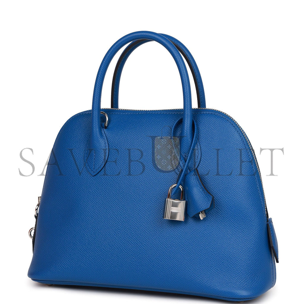 H**mes 1923 bolide 25 bleu france epsom palladium hardware (25*20*10cm)