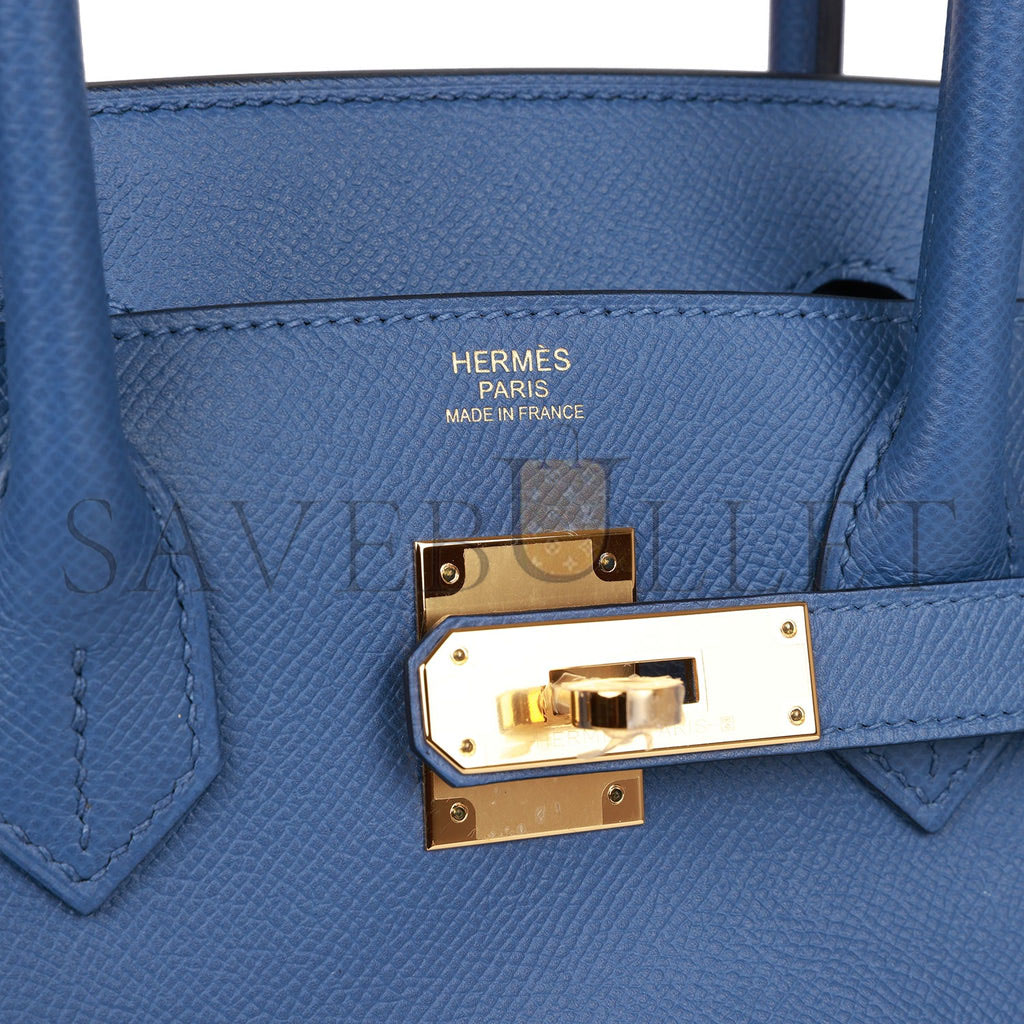 H**mes birkin 30 bleu brighton epsom gold hardware (25cm)