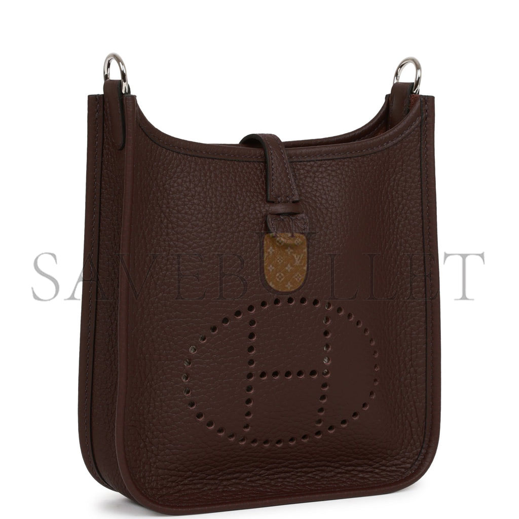 H**mes evelyne tpm rouge sellier clemence palladium hardware (17cm)