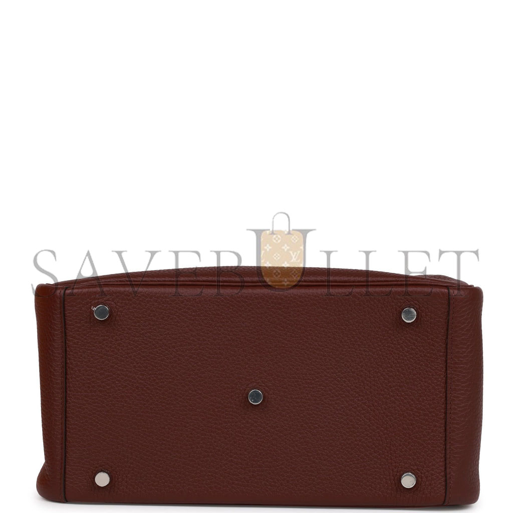 H**mes lindy 30 bordeaux clemence palladium hardware (30*19*16cm)