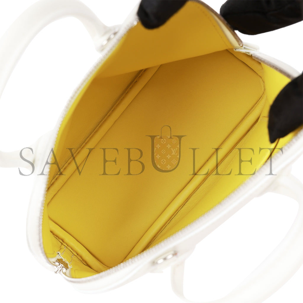 H**mes 1923 bolide 25 white evercolor verso palladium hardware (25*20*10cm)