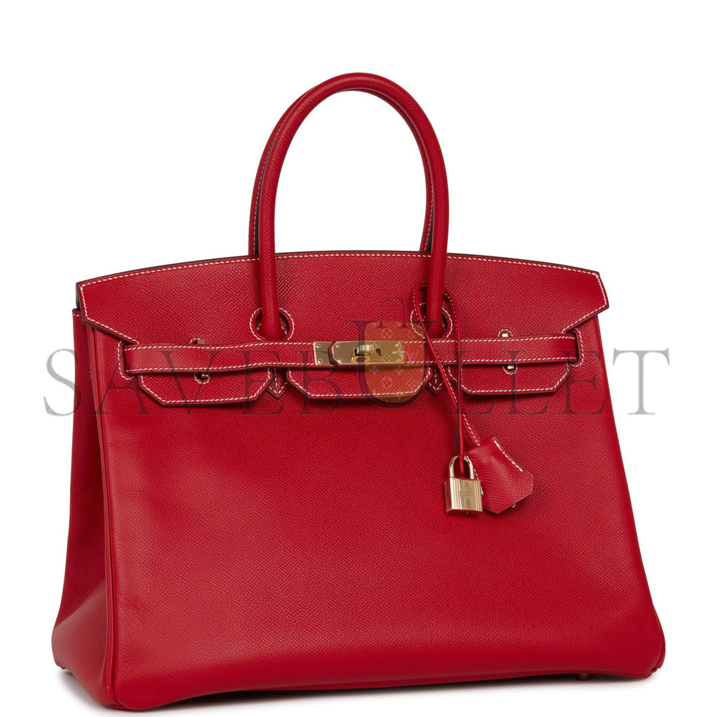 H**mes birkin 35 rouge casaque candy epsom permabrass hardware (35cm)