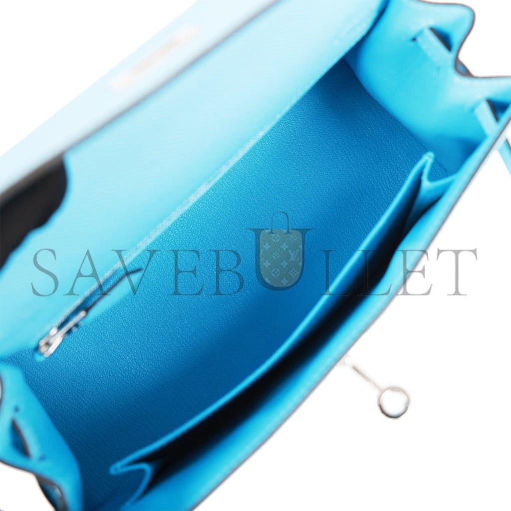 H**mes kelly sellier 25 celeste epsom palladium hardware (25*17*7cm)