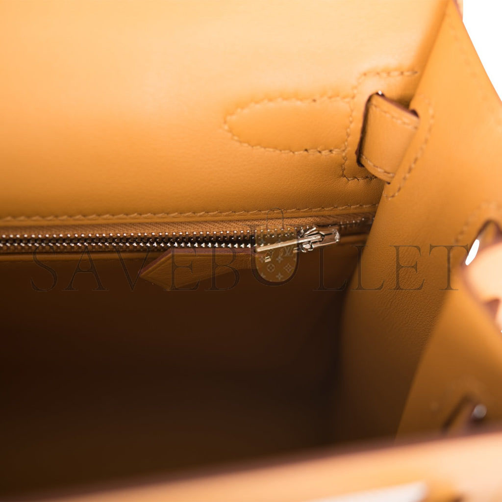 H**mes kelly sellier 28 sesame toile and swift palladium hardware (28*22*10cm)