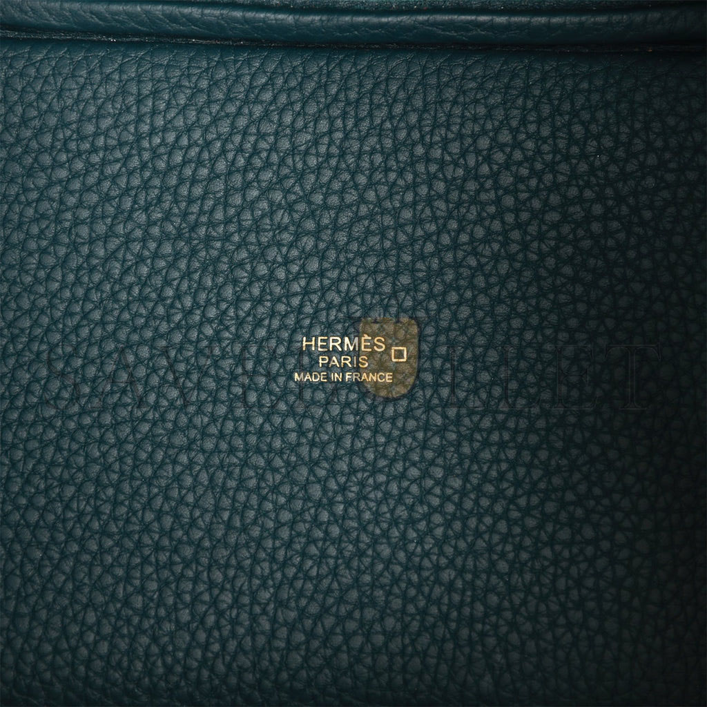 H**mes picotin lock 18 vert cypress matte alligator and clemence touch gold hardware (18*13*18cm)