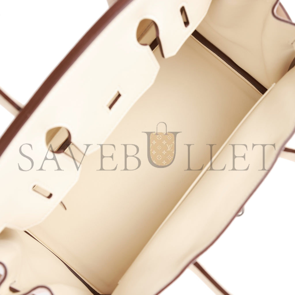 H**mes birkin 30 glycine grizzly and nata swift palladium hardware (30cm)