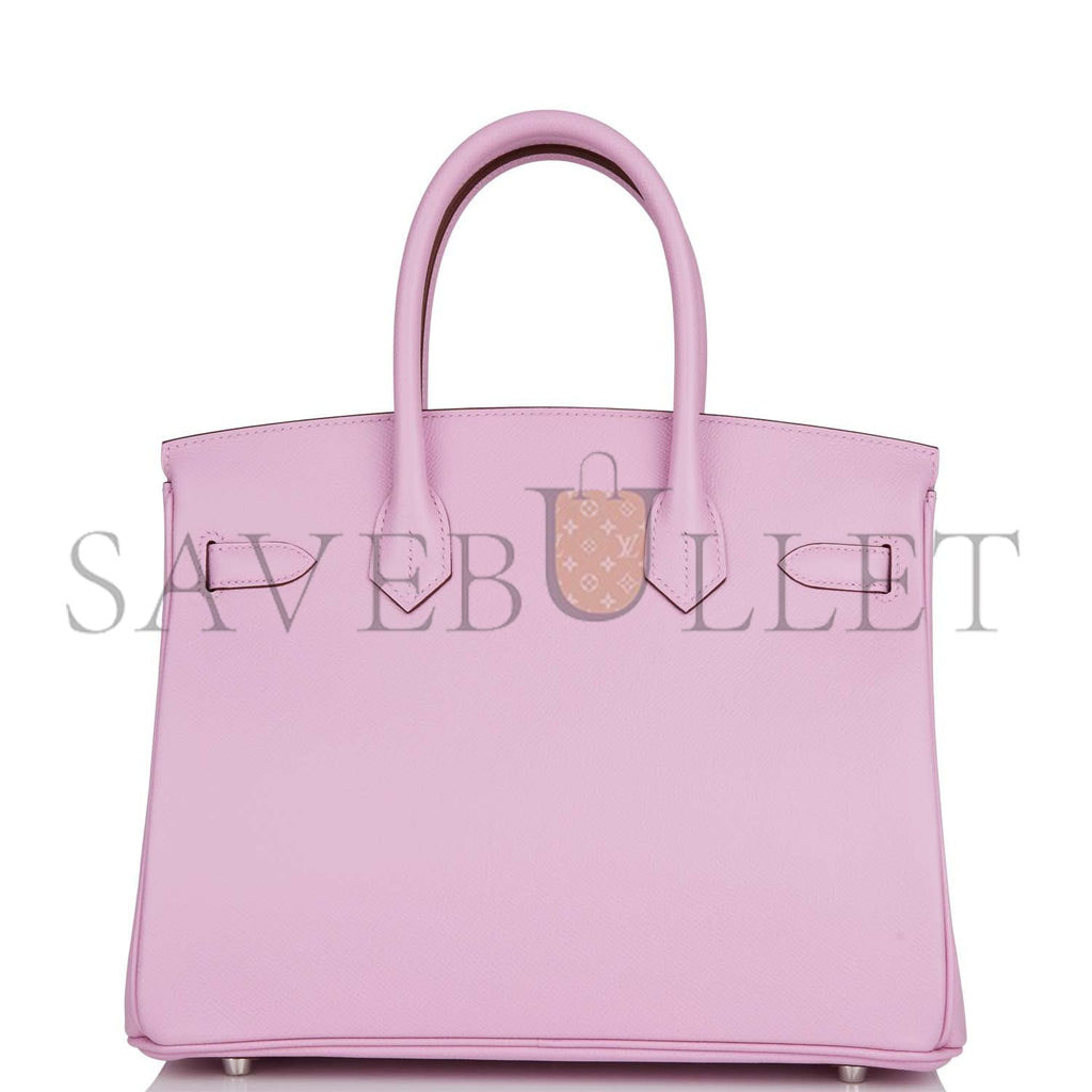 H**mes birkin 30 mauve sylvestre epsom palladium hardware (30cm)