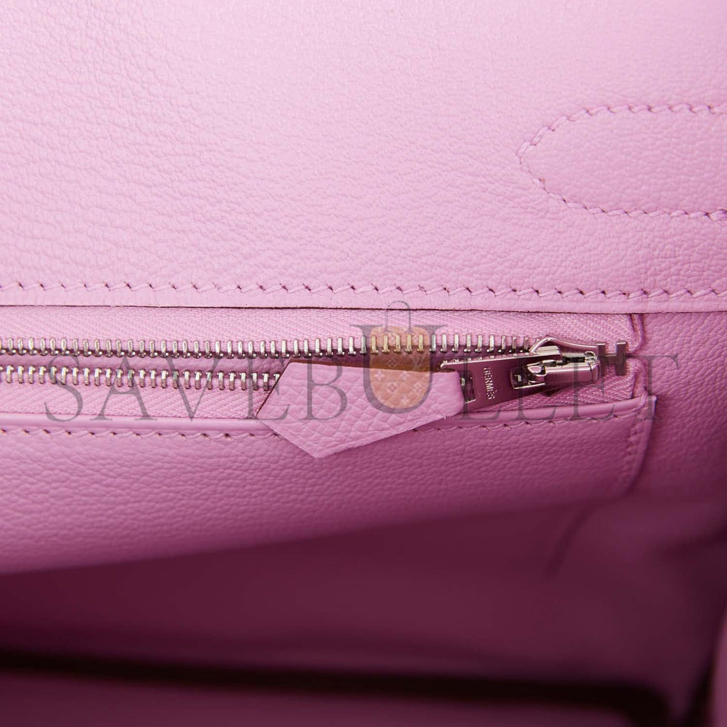 H**mes birkin 30 mauve sylvestre epsom palladium hardware (30cm)