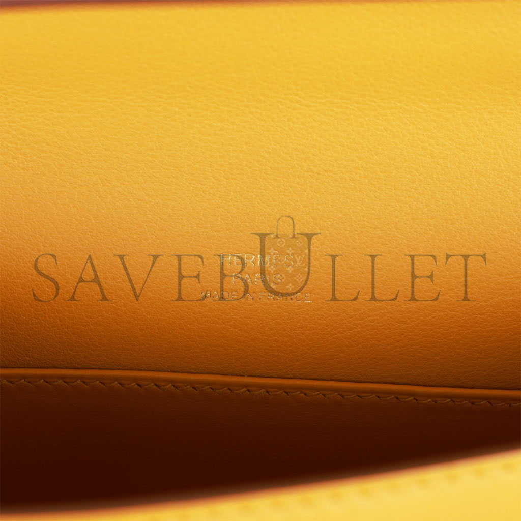 H**mes kelly pochette jaune ambre swift gold hardware (22*12*13cm)