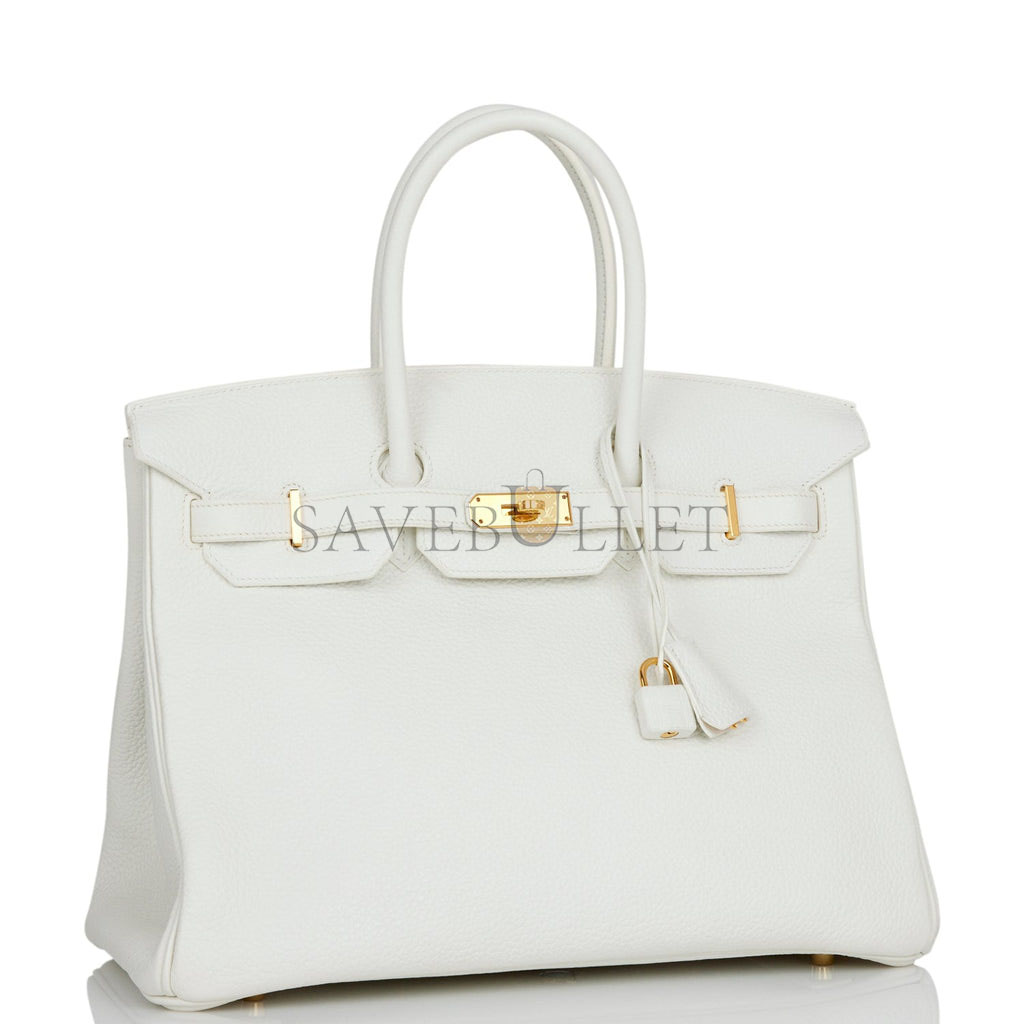 H**mes birkin 35 white clemence gold hardware (35cm)