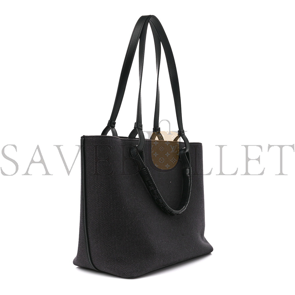 l*ew* canvas calfskin medium anagram tote anthracite (32*30*17cm)