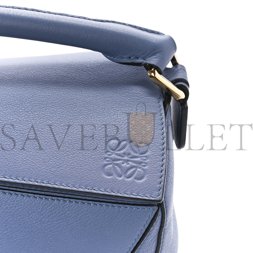 l*ew* calfskin medium puzzle bag blue (29*19.5*14cm)