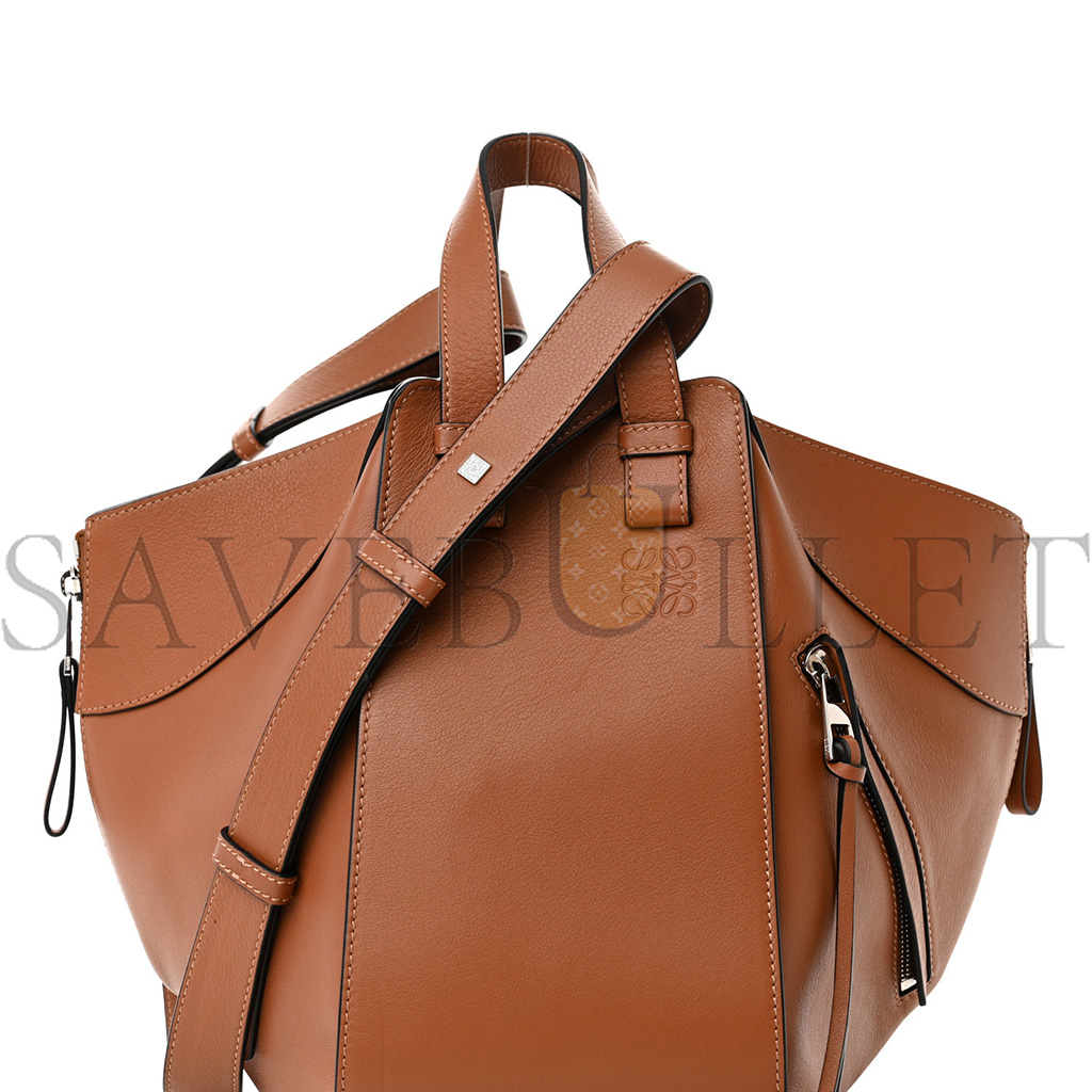 L0ew* calfskin small hammock shoulder bag tan (30*25*13.5cm)