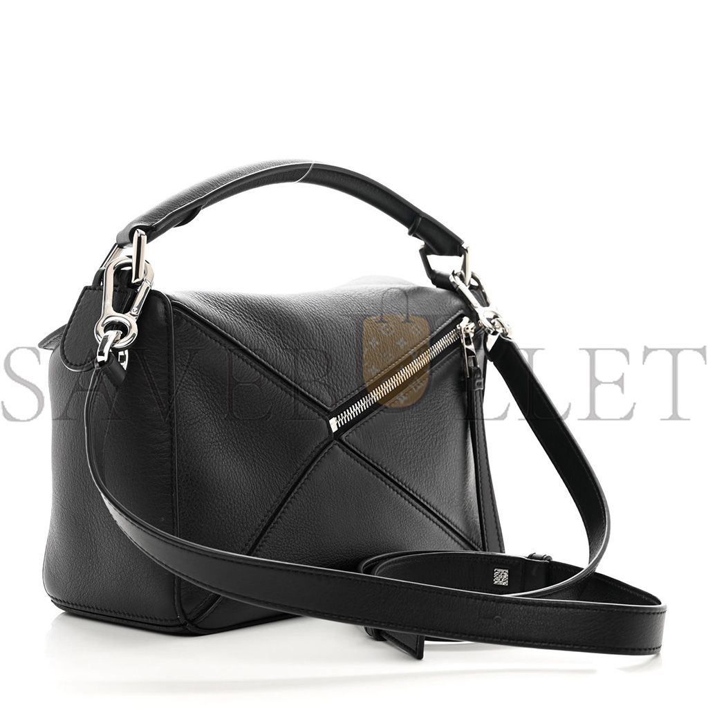 l*ew* calfskin small puzzle bag black (24*16.5*10.5cm)