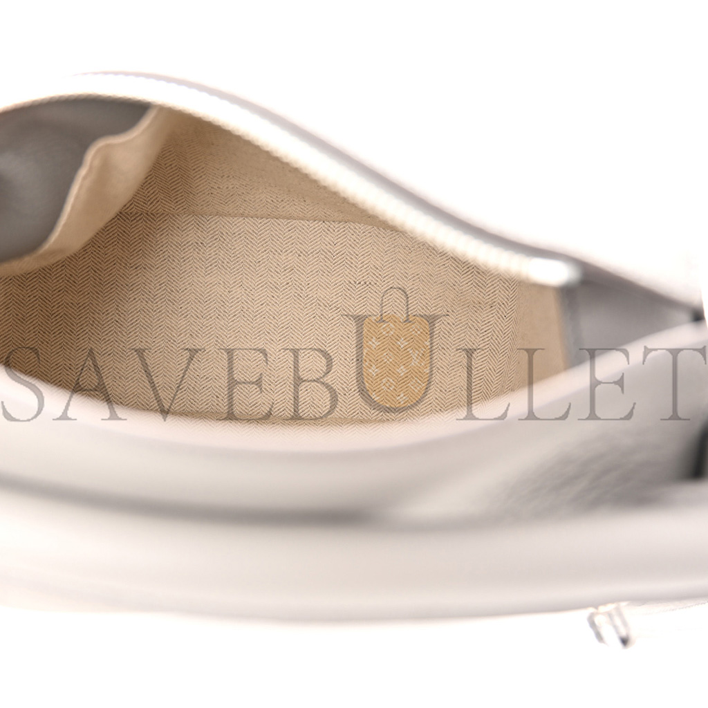 l*ew* calfskin small puzzle edge bag pearl grey (24*15*11cm)