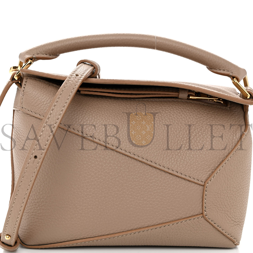 l*ew* calfskin mini puzzle edge bag sand (18*12.5*8cm)
