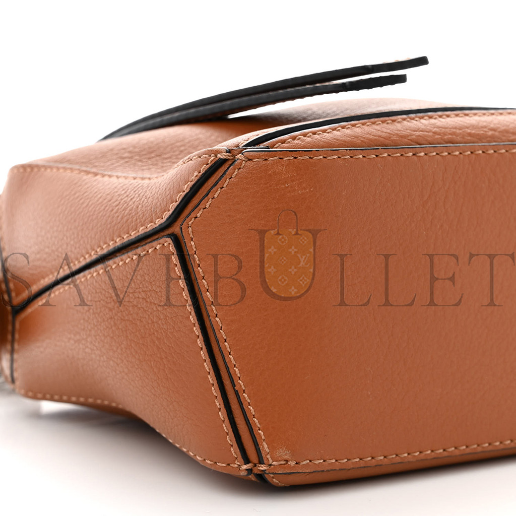 l*ew* calfskin mini puzzle bag tan (18*12.5*8cm)