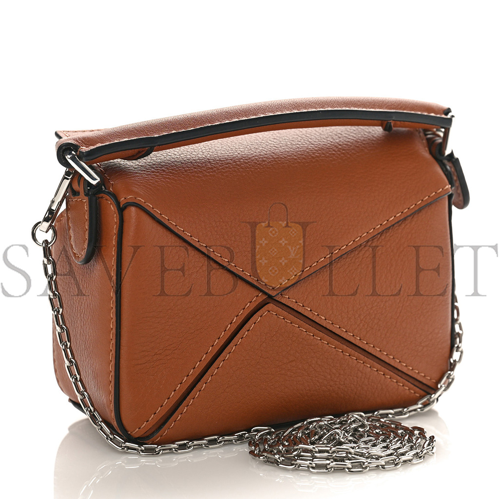 l*ew* calfskin nano puzzle bag tan (13*10*6cm)