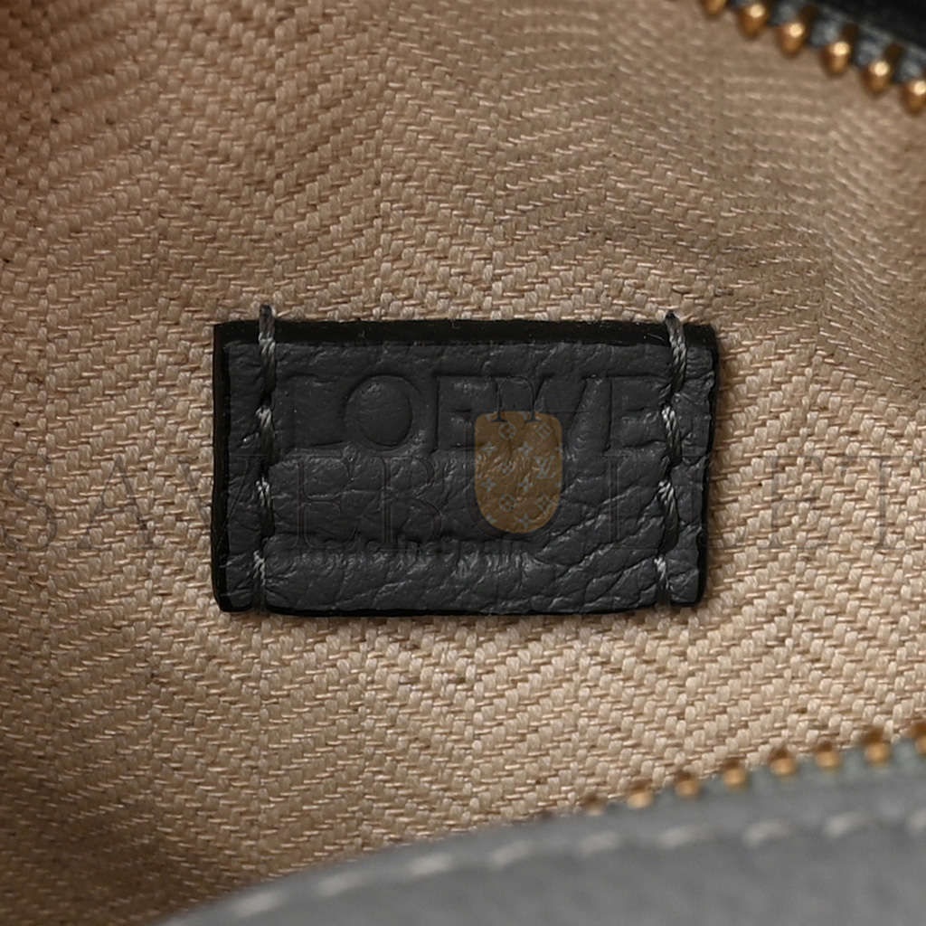 l*ew* calfskin mini puzzle bag asphalt grey (18*12.5*8cm)