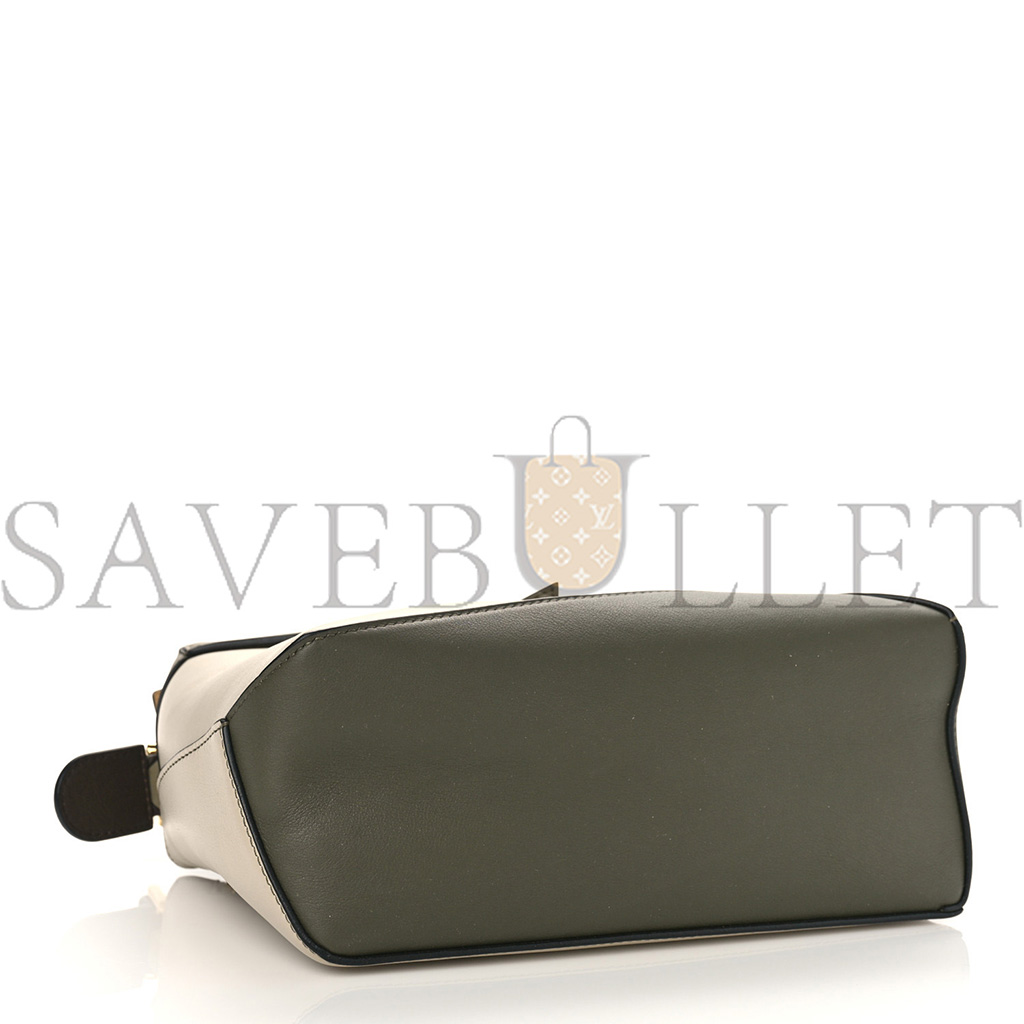 l*ew* calfskin small puzzle edge bag laurel green light oat (24*19*10cm)