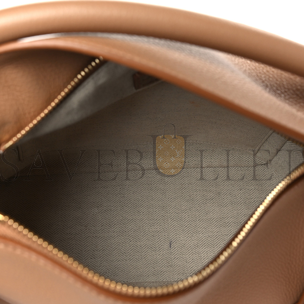 l*ew* grained calfskin small puzzle edge bag toffee (24*16.5*10.5cm)