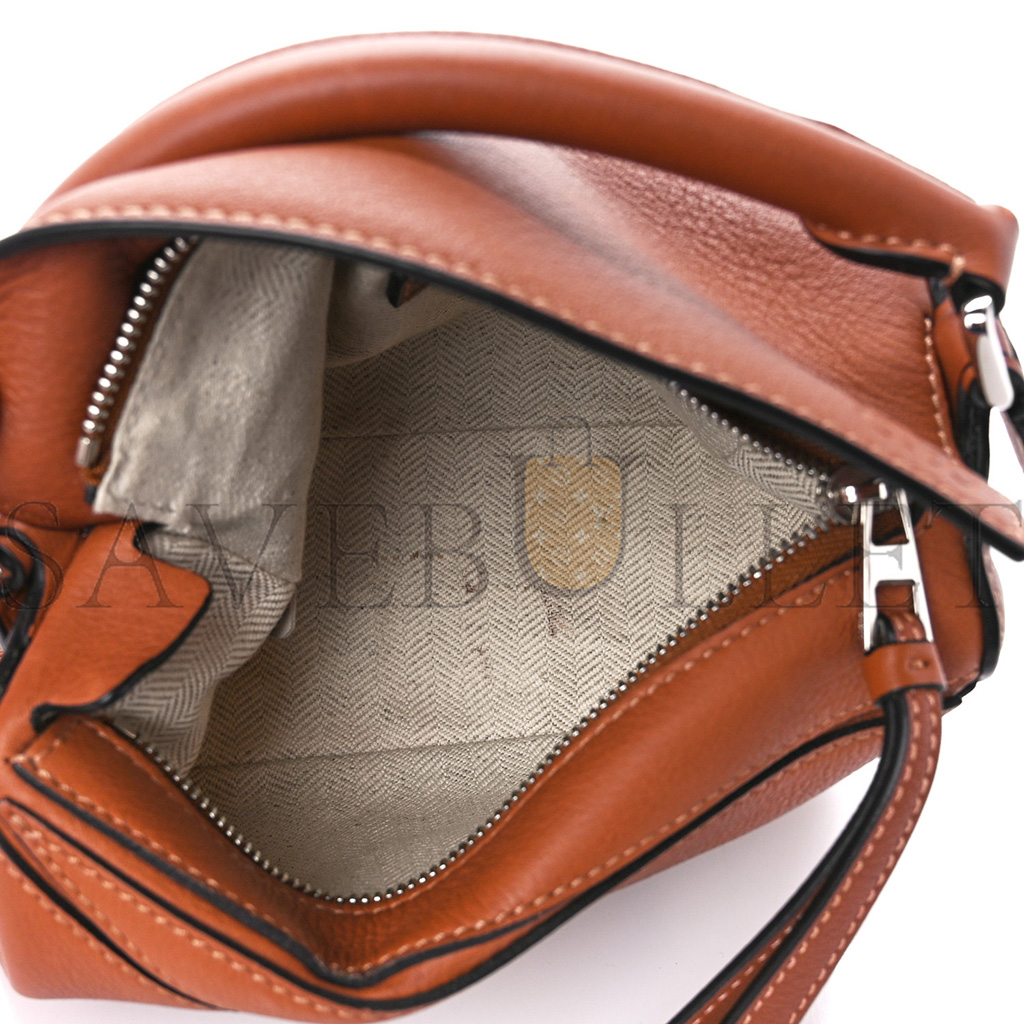 l*ew* calfskin mini puzzle bag tan (18*12.5*8cm)