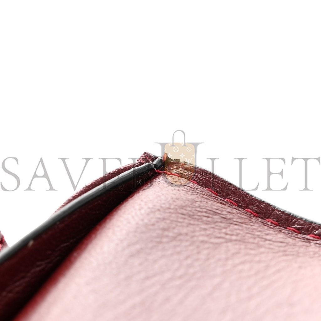 l*ew* calfskin puzzle continental wallet wine garnet (19*10*3cm)