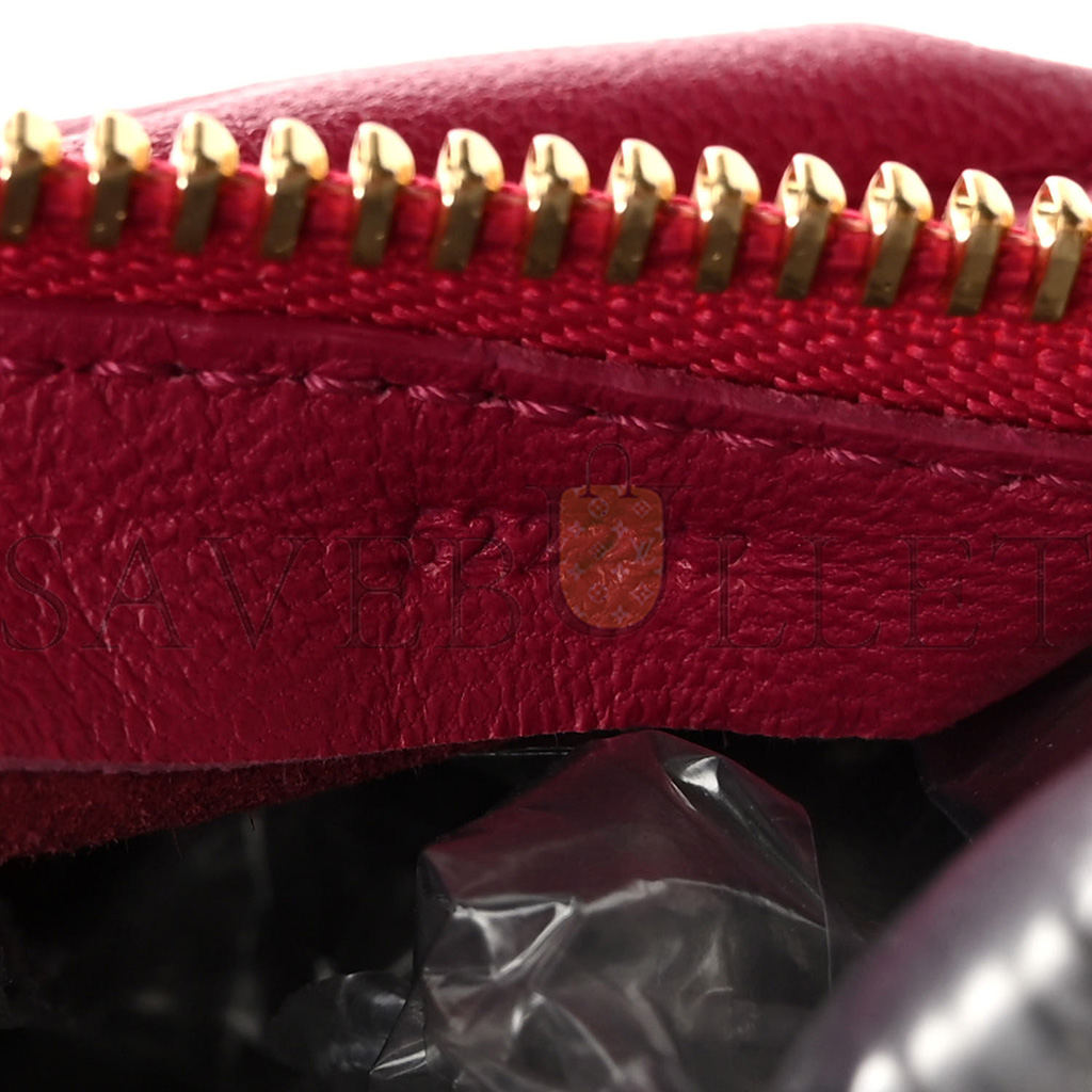 l*ew* lambskin pleated bracelet pouch shoulder bag rouge blossoms (25*10*10cm)