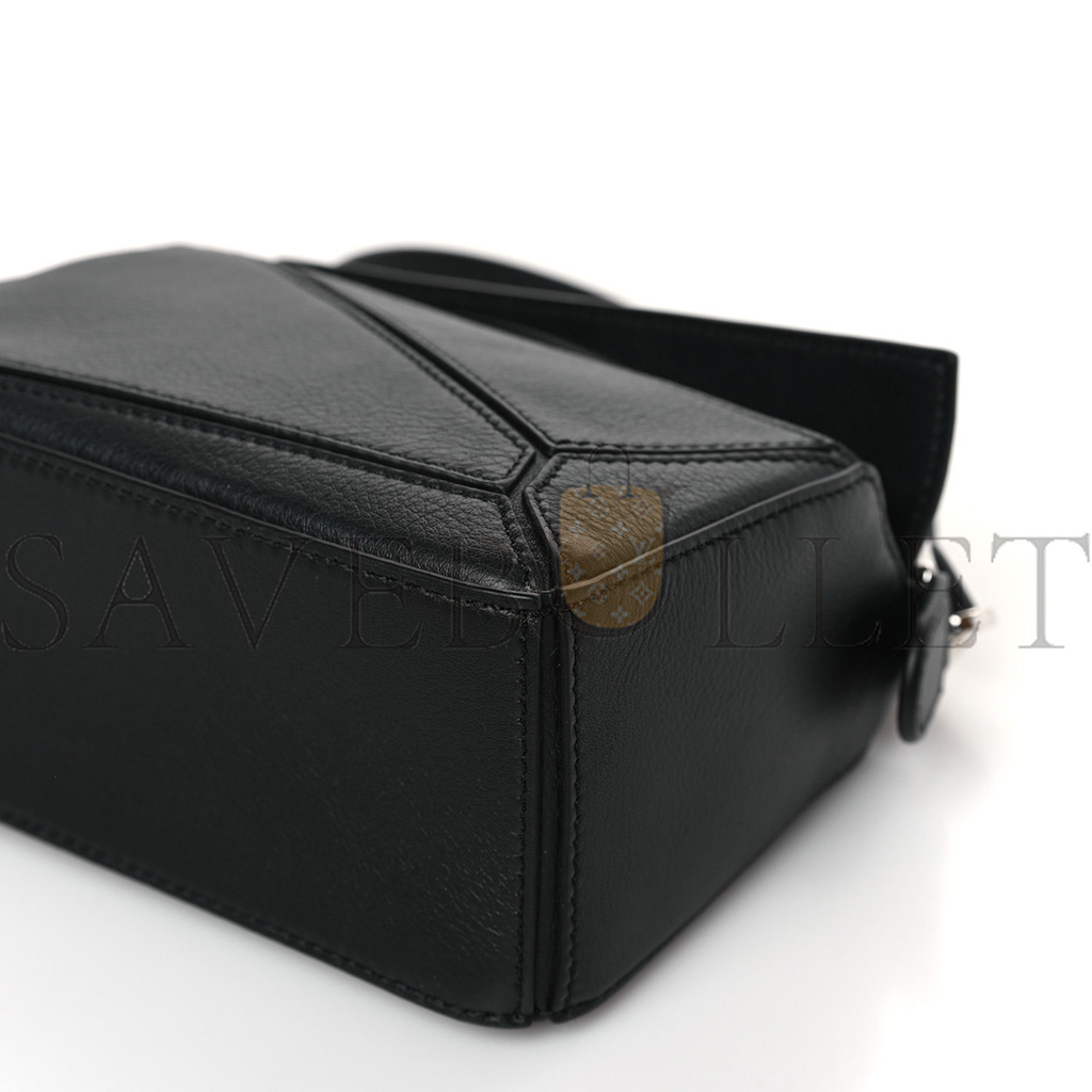 l*ew* calfskin mini puzzle bag black (18*12.5*8cm)