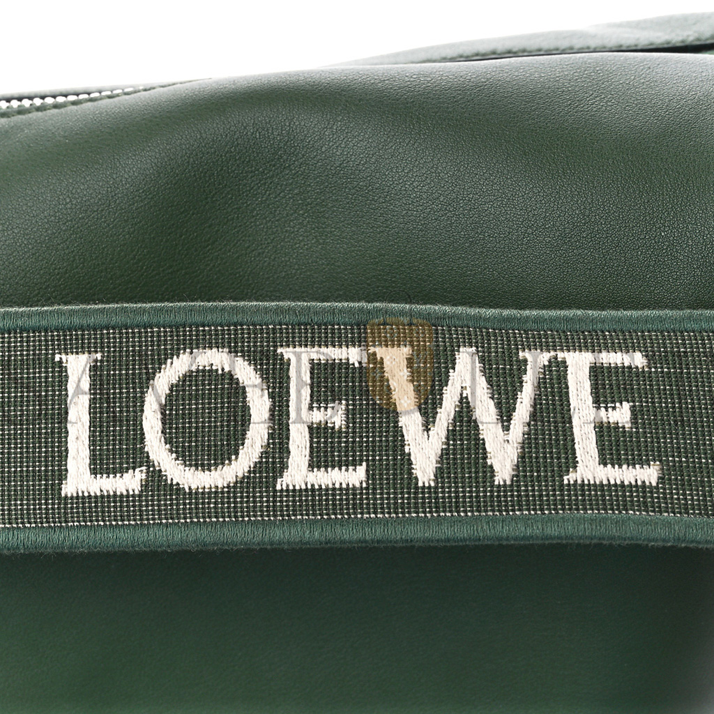 l*ew* S*pple smooth calfskin jacquard cubi crossbody bag green (33*29*17cm)