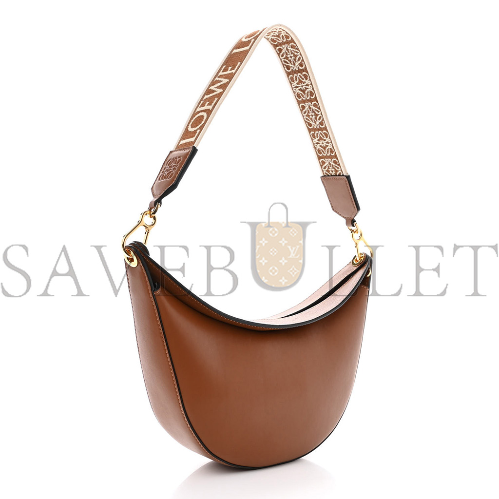 l*ew* satin calfskin jacquard luna bag pecan (28*22*6cm)