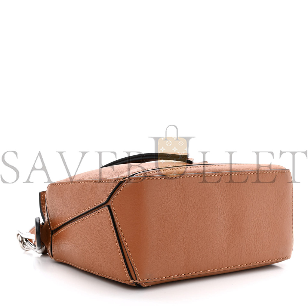 l*ew* calfskin mini puzzle bag tan (18*12.5*8cm)