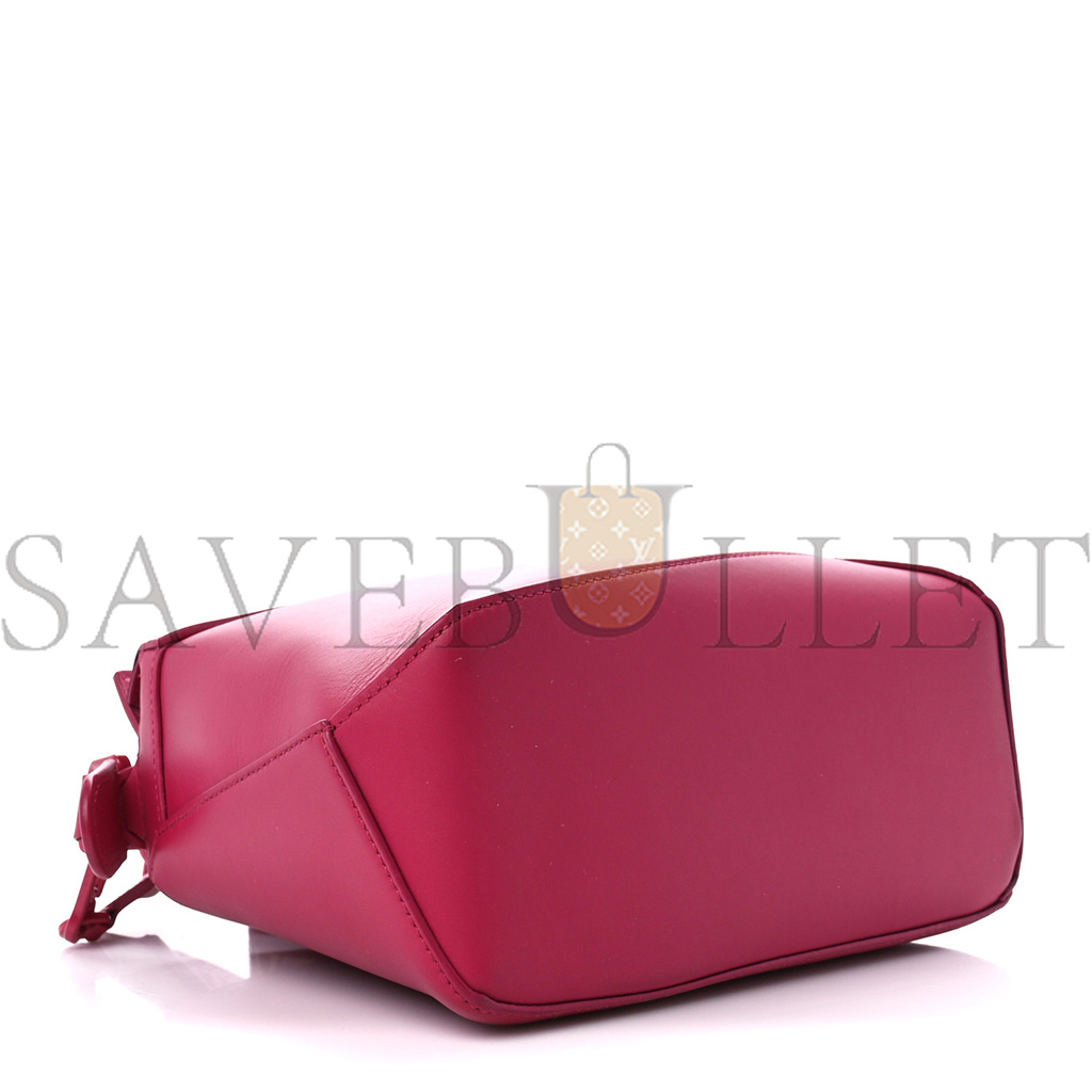 l0ew* satin calfskin monoCh*0me small puzzle edge bag ruby red glaze (24*16.5*10.5cm)