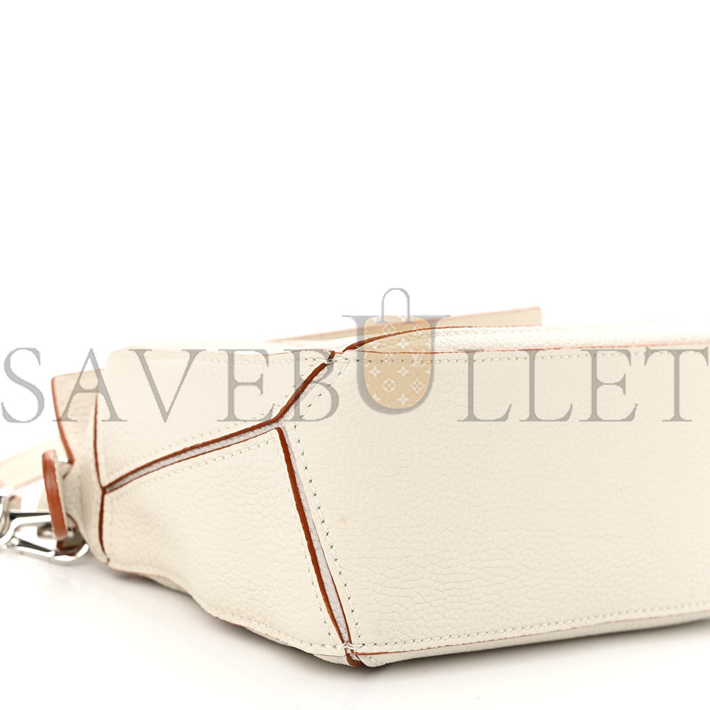 l*ew* calfskin mini puzzle bag soft white (18*12.5*8cm)