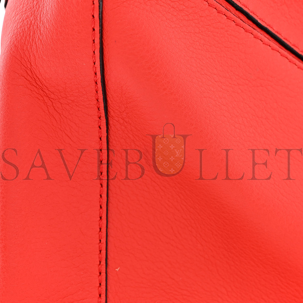l*ew* calfskin medium puzzle bag scarlet (28*18*12cm)