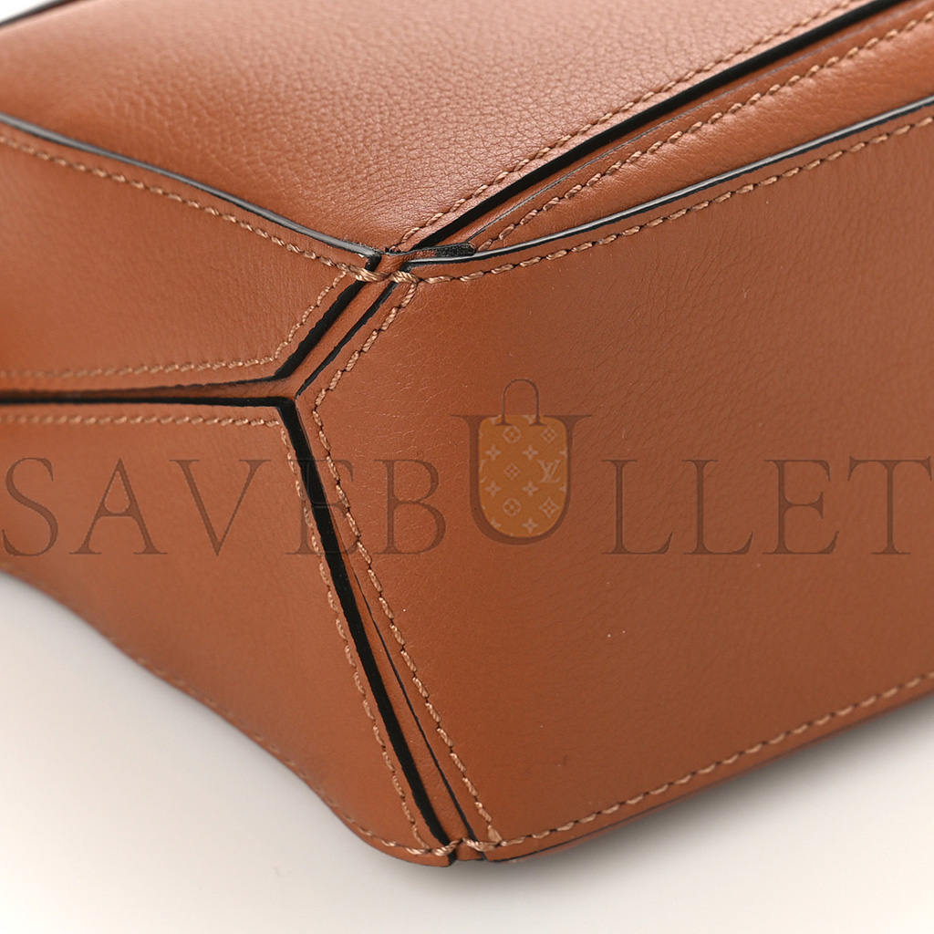 l*ew* calfskin mini puzzle bag tan (18*12.5*8cm)