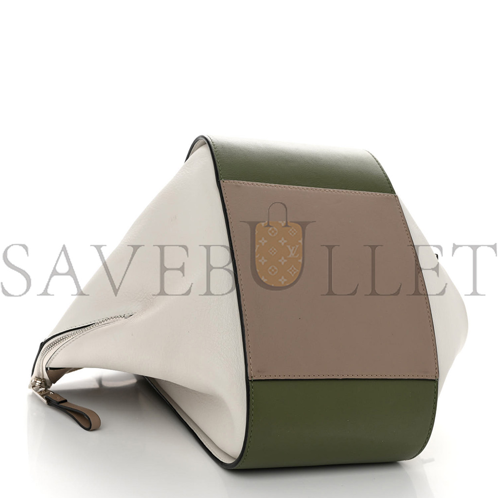 l*ew* calfskin small hammock shoulder bag avocado green sand (30*25*13.5cm)