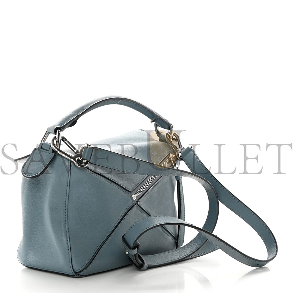 l*ew* calfskin small puzzle bag stone blue (24*16.5*10.5cm)