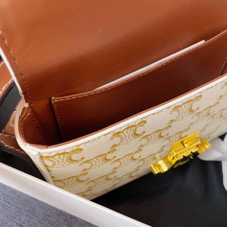 Ce**e triomphe shoulder bag 194142cuz.01bc (20cm*10cm*4cm)