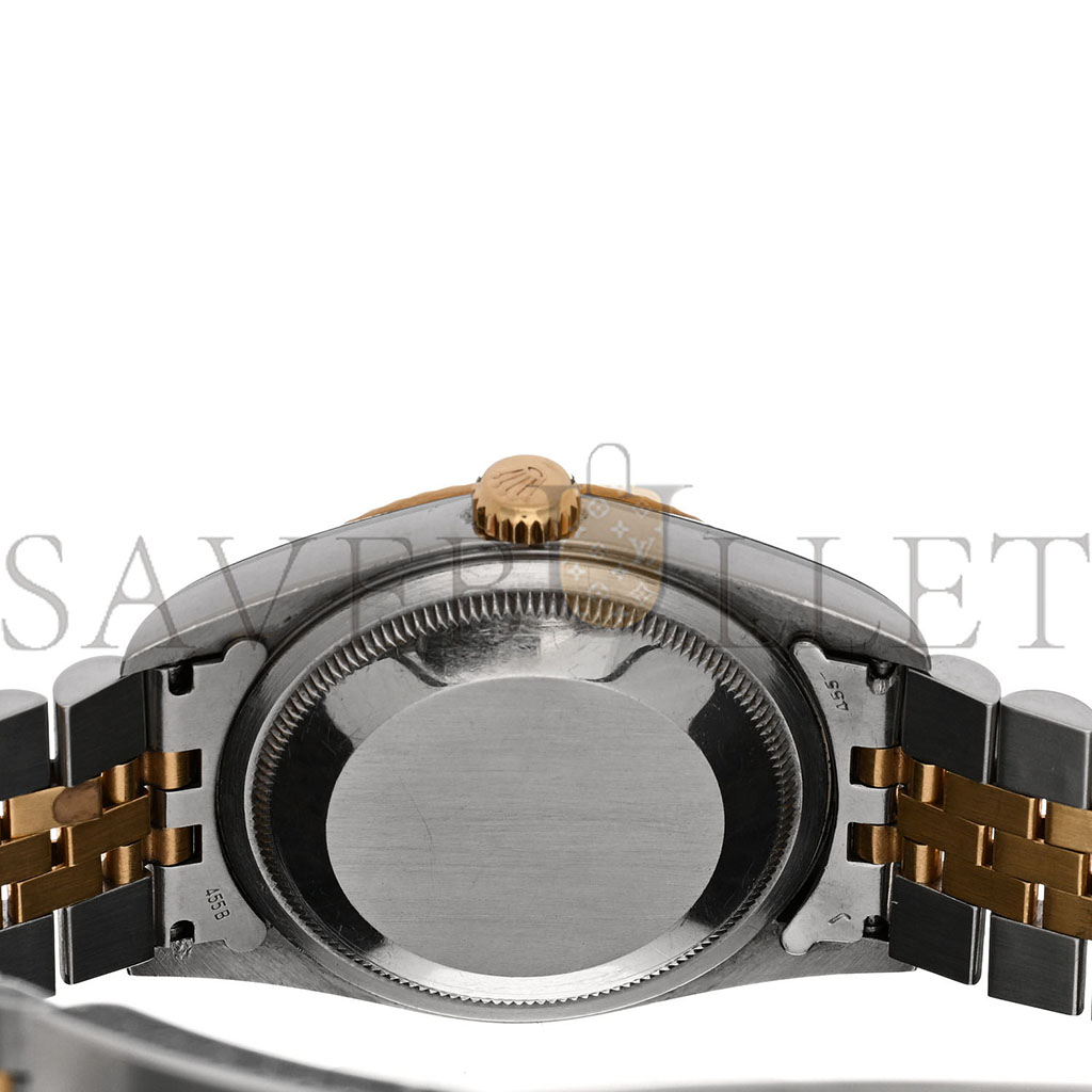 R*l*x stainless steel 18k yellow gold 36mm oyster perpetual datejust watch white roman 16233