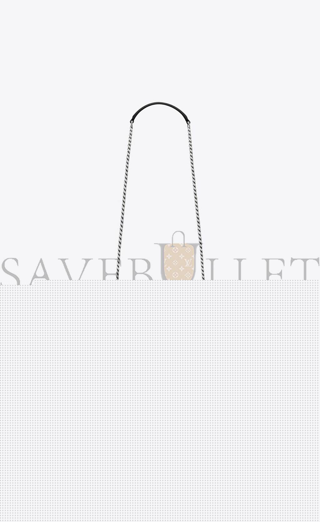 Y*L sunset medium chain gab in crocodile-embossed shiny leather 442906dnd0n1000 (22*16*6.5cm)