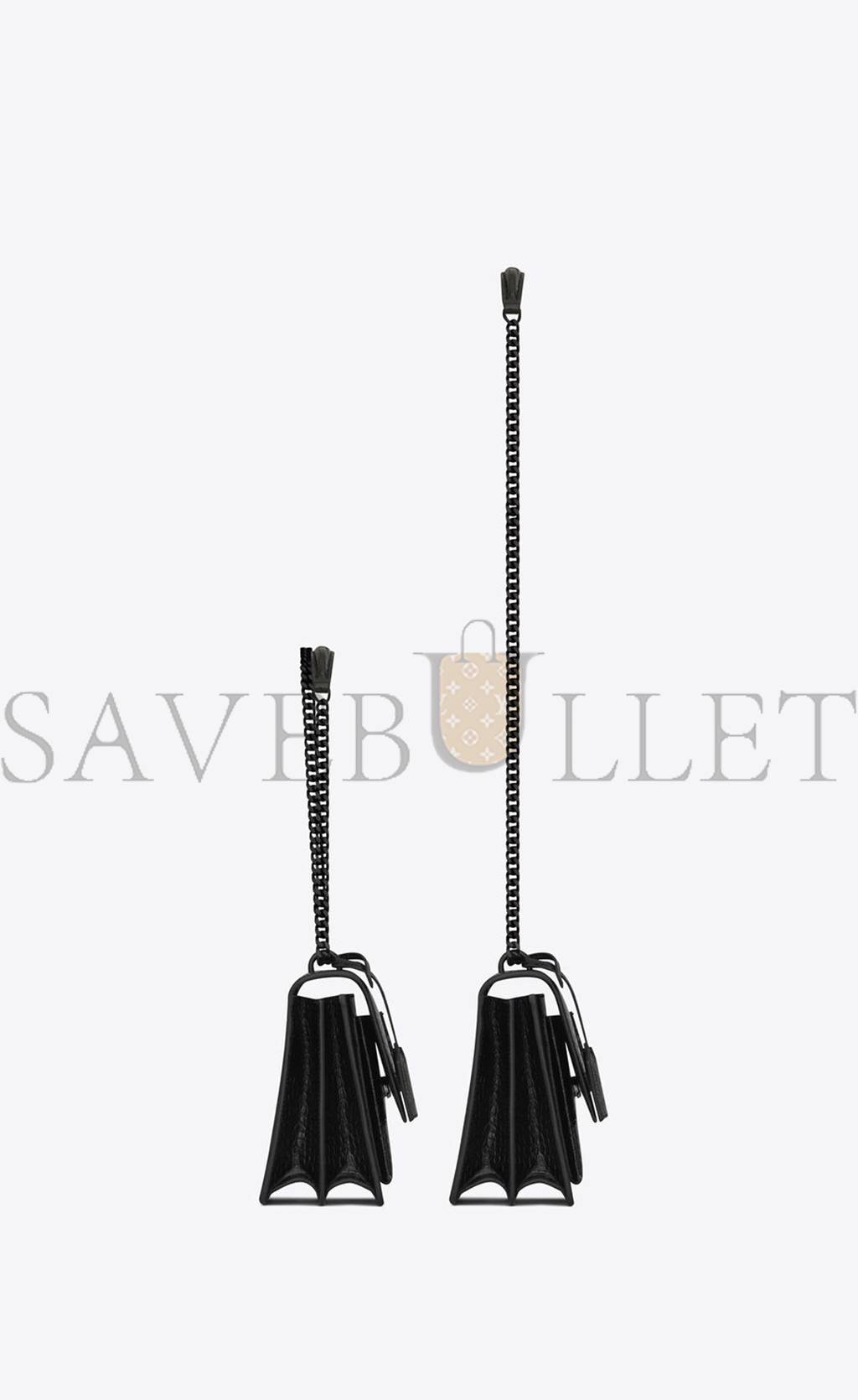 Y*L sunset medium chain bag in crocodile-embossed shiny leather 442906dnd0u1000 (22*16*6.5cm)