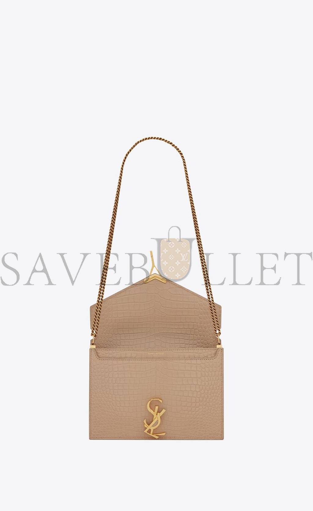 Y*L cassandra medium chain bag in crocodile-embossed shiny leather 532750dnd0j2721 (22*16.5*5.5cm)