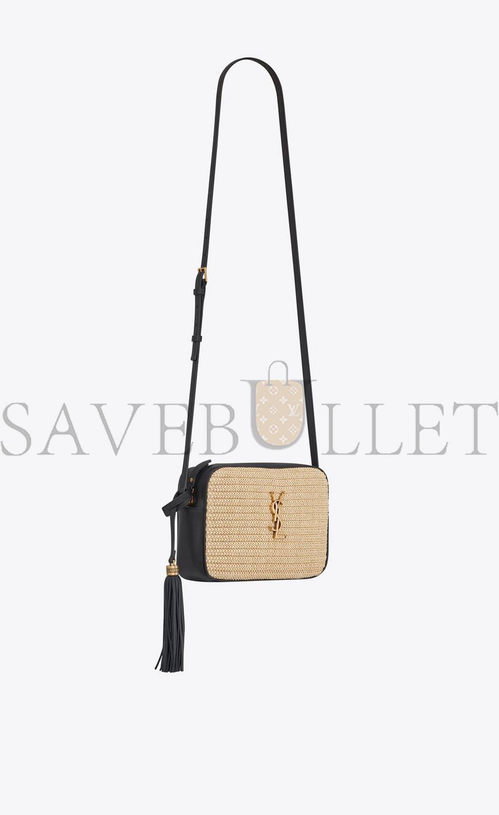 Y*L lou camera bag in raffia and smooth leather 6125429obew7070 (23*16*6cm)