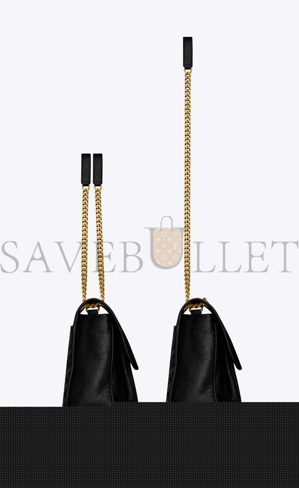 Y*L niki medium chain bag in crinkled vintage leather 6331580en071000 (28*20*8.5cm)