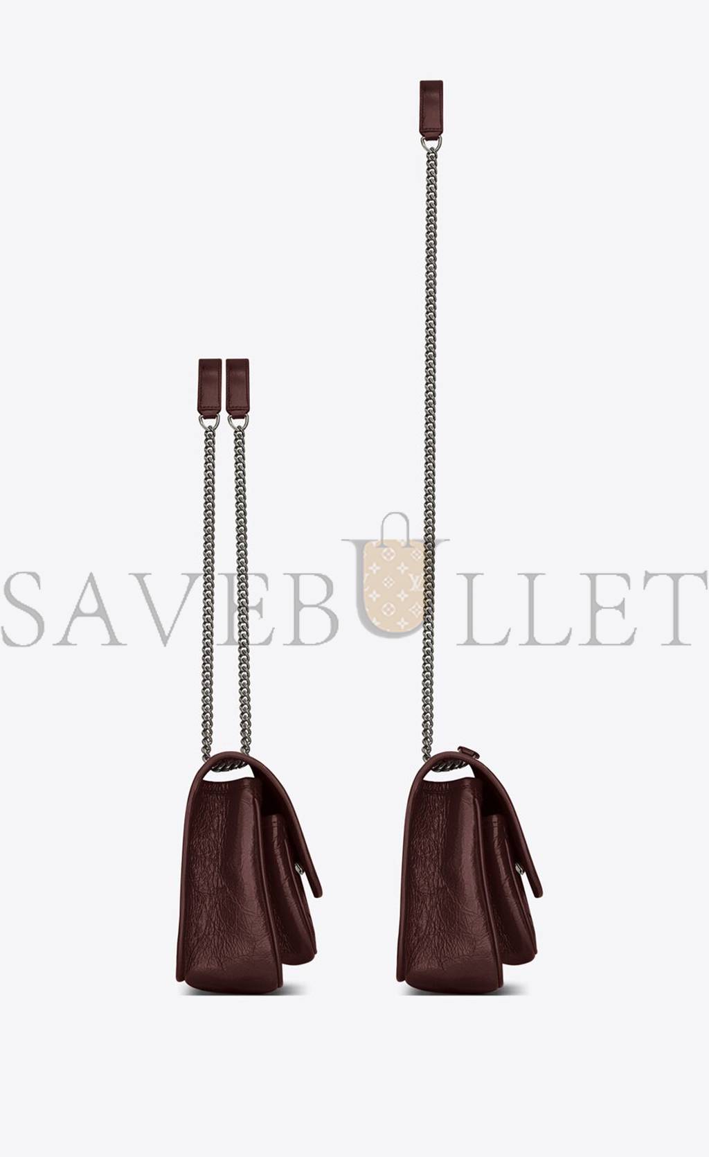 Y*L niki baby chain bag in crinkled vintage leather 6331600en046475 (21*16*7.5cm)