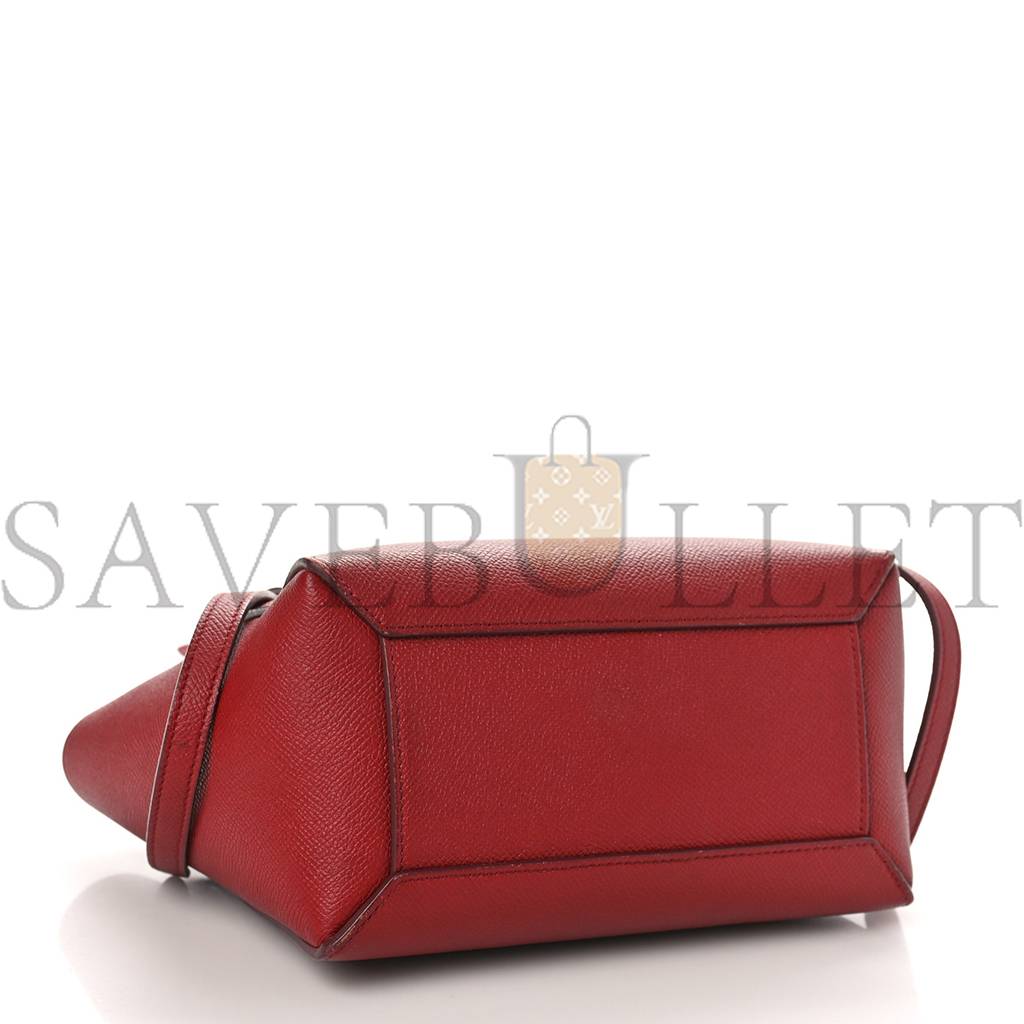 Ce**e grained calfskin nano belt bag ruby (20*19*11cm)