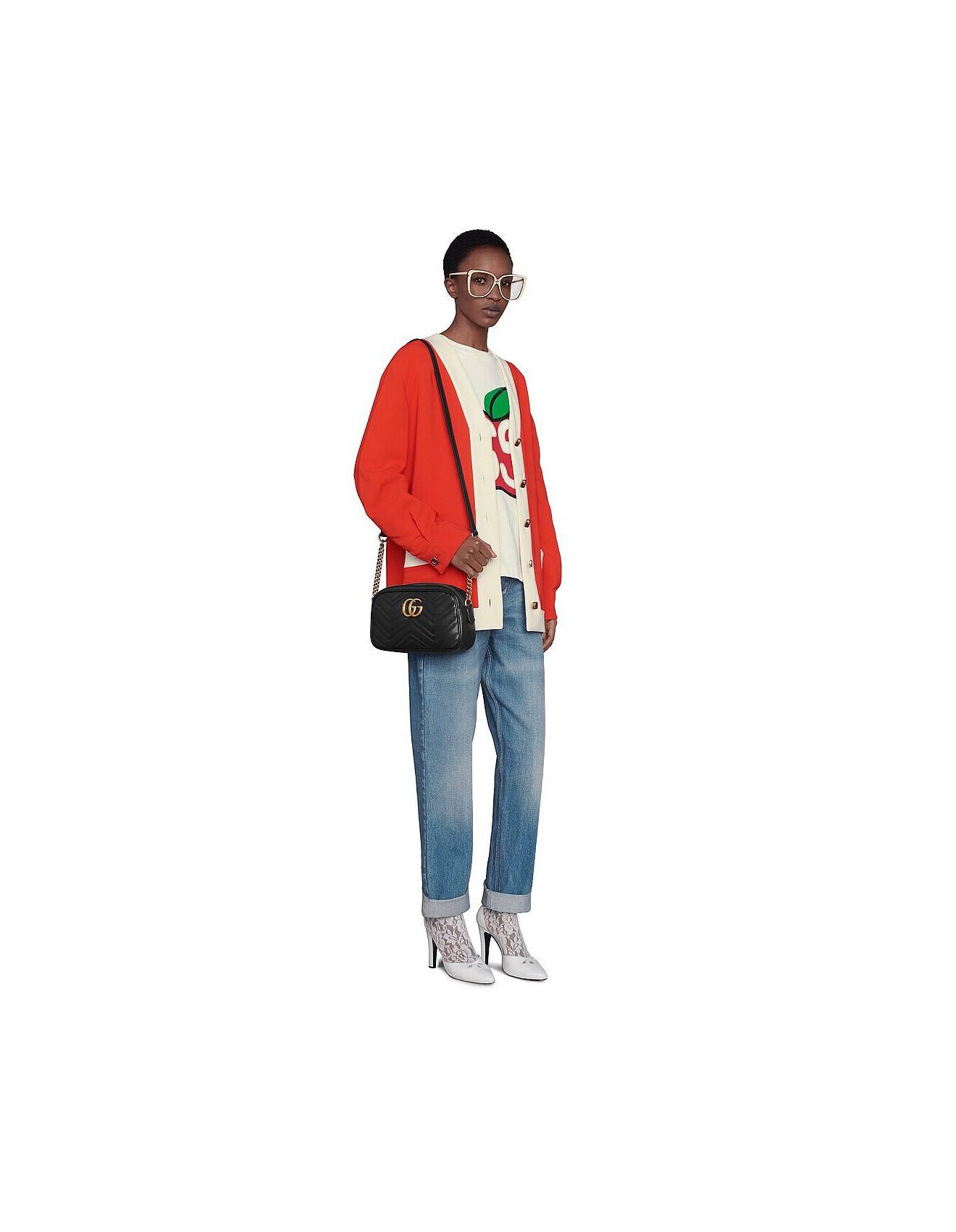 G*u*i gg marmont small matelassÉ shoulder bag 447632 (24*13*7cm)