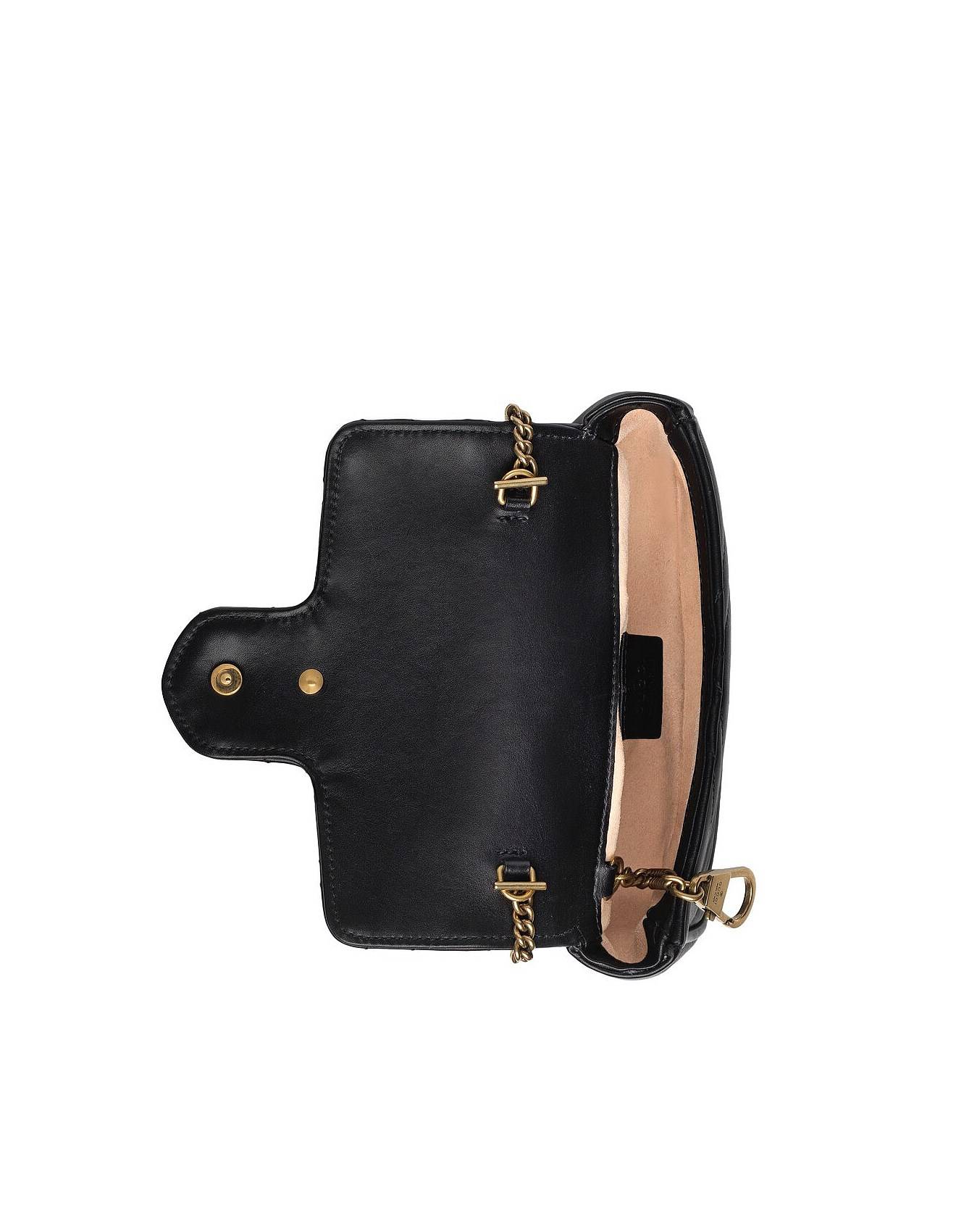 g*u*i gg marmont matelassÉ leather S*per mini bag 476433 (16.5*10*4.5cm)