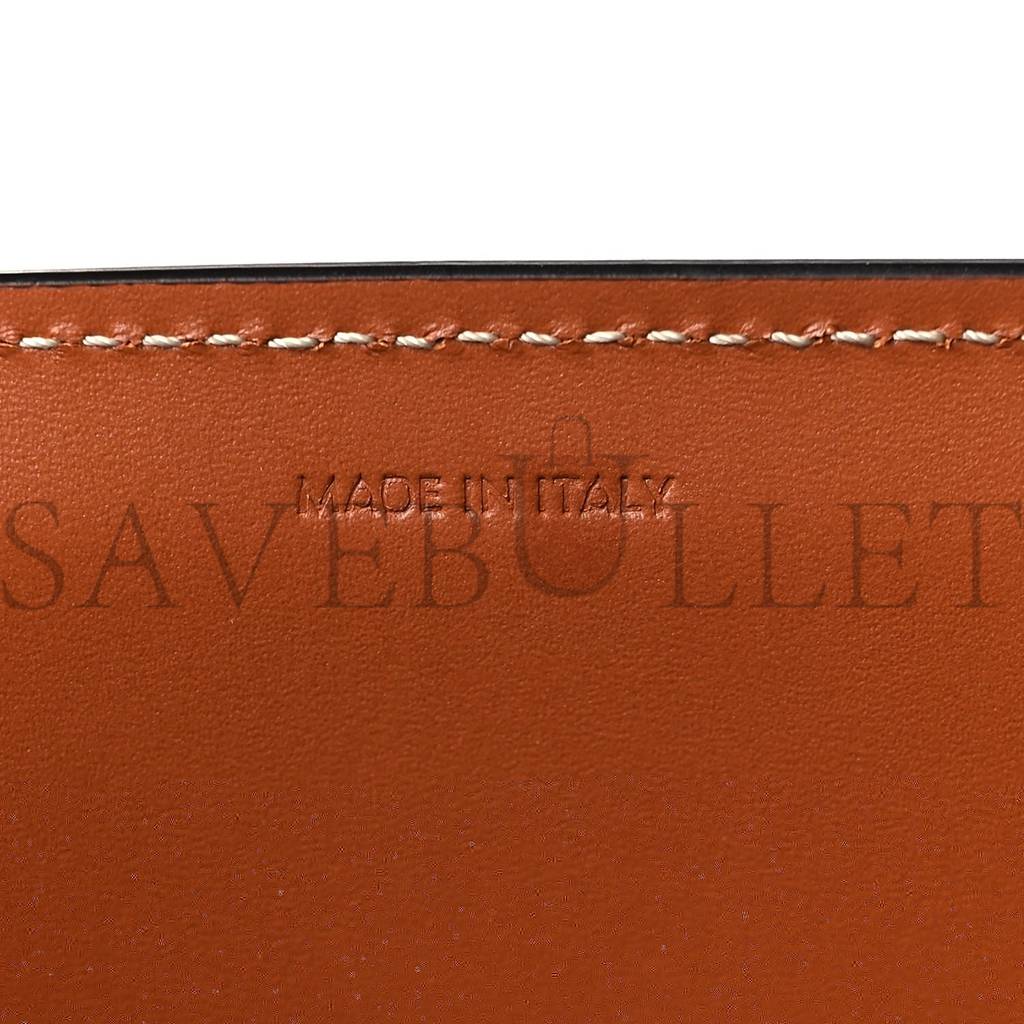 Ce**e all over textile calfskin small vertical cabas natural tan black (32*29*8cm)